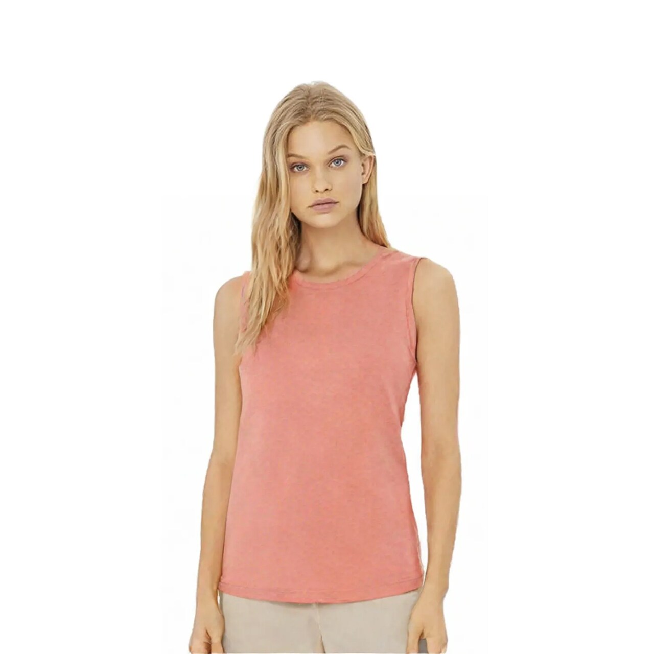 BELLA + CANVAS Women’s Jersey Muscle Tank Fit Sleeveless Top for Casual Wear